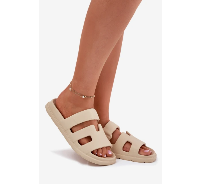 Pěnové Dámské Sandály Béžové model 21698486 - EVENTO Pěnové Dámské Sandály Béžové model 21698486 - EVENTO