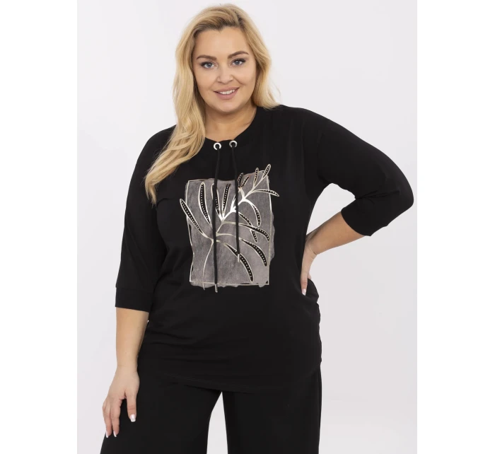 Bluzka RV BZ model 21072590 czarny - FPrice Bluzka RV BZ model 21072590 czarny - FPrice