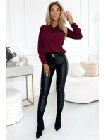 Dámská halenka se zavazováním 140-23 bordová - Numoco