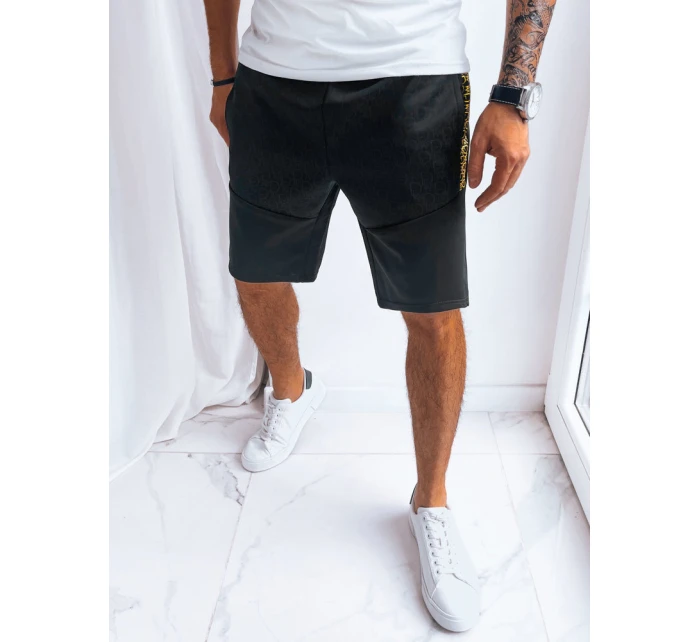 Pánské černé teplákové šortky Dstreet SX2260 Pánské černé teplákové šortky Dstreet SX2260