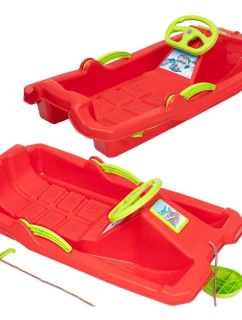 ADAŚ PLASTOVÁ PÁSKA S BRZDOU A ŘÍDICÍM PRVKEM 84x43x25CM ČERVENÁ