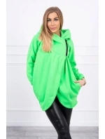Bluza z krótkim suwakiem zielony neon