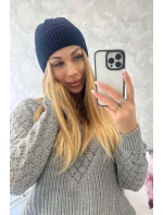 Tenká čepice Oliwia model 18750347 tmavě modrá - K-Fashion Tenká čepice Oliwia model 18750347 tmavě modrá - K-Fashion