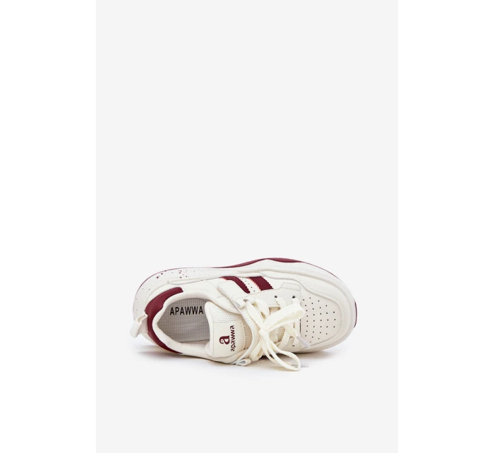 Dětské Tenisky Na Platformě Bežovo-Červené Grellio