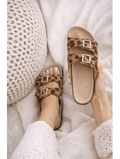 Dámské pantofle s pásky Panterka Oliena