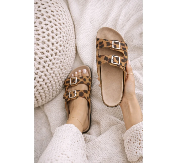 Dámské pantofle s pásky Panterka Oliena