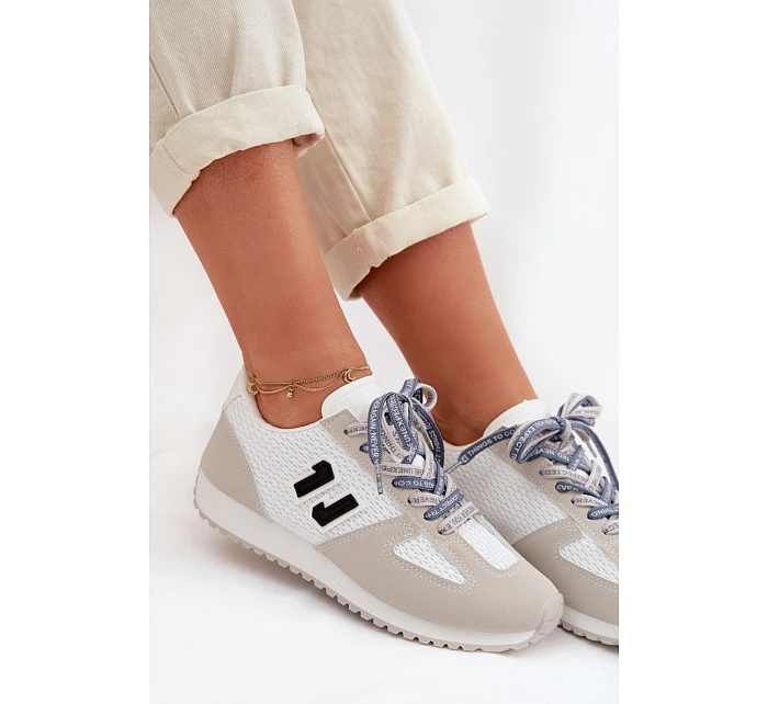 Dámské Tenisky S Dekorativním Šněrováním Šedé Henira