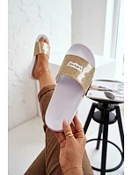 Dětské pantofle LEVI'S VPOL0251S-3923 Zlaté s brokátom Dětské pantofle LEVI'S VPOL0251S-3923 Zlaté s brokátom