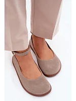 Baleríny Barefoot z přírodního semiše Zazoo 020 Cappuccino