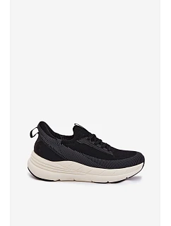 Pánské Sportovní Boty Textilní Na Platformě  Černé model 22147190 - Kobbo