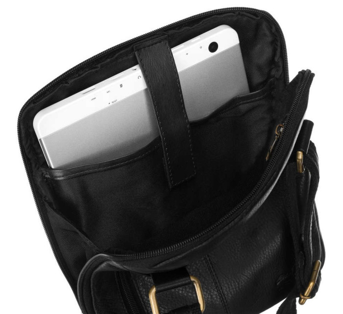 Pánské kabelky [DH] Kožená taška PTN 014 NDM BLACK