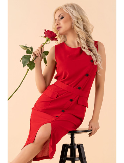 červené šaty  model 17571258 - Merribel