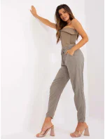 Dámské kalhoty model 18775295 Khaki - Sublevel