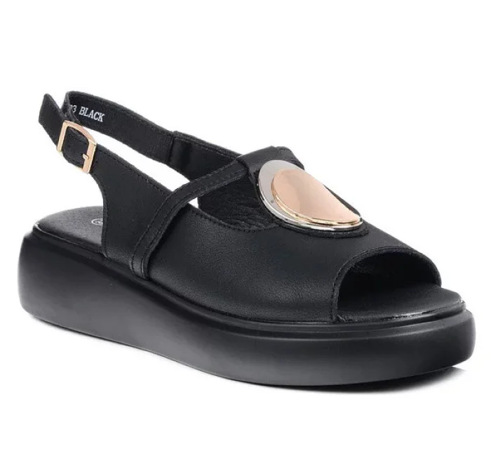 Dámské sandály na platformě GR51-603 Černá - S.Barski