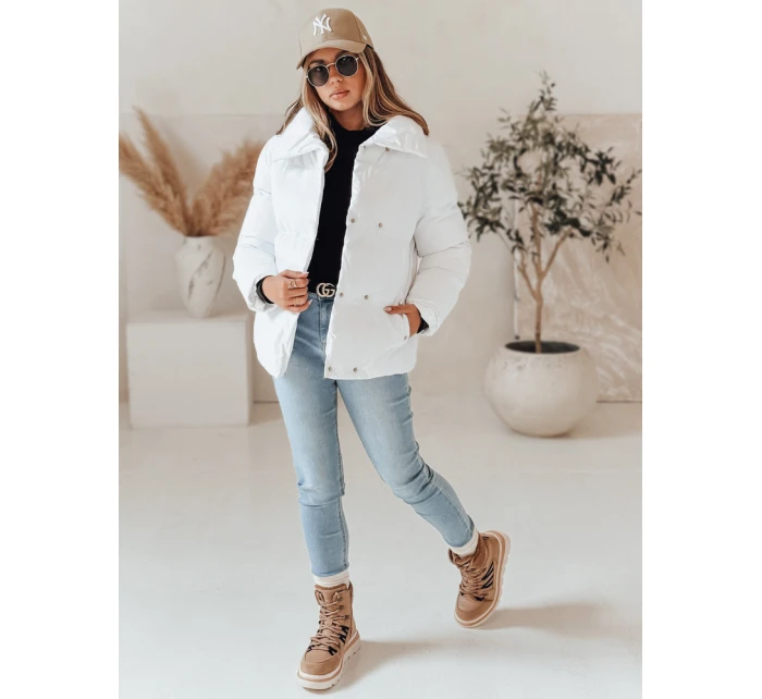 Dámská prošívaná zimní bunda LARO bílá FashionStreet TY4956