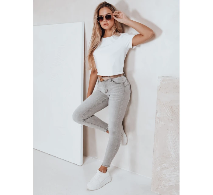 Dámské push up džíny šedé model 21992757 - Dstreet Dámské push up džíny šedé model 21992757 - Dstreet