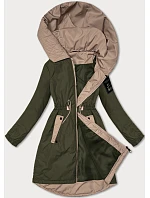 Dámská bunda v khaki barvě se stahováním v pase model 20829981 - S'WEST Dámská bunda v khaki barvě se stahováním v pase model 20829981 - S'WEST