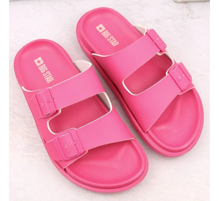 Big Star W INT2004E fuchsiové pěnové žabky s přezkami