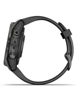 Hodinky Garmin Fenix 7S Pro 42mm Sapphire Solar šedé titanové DLC s černým řemínkem Hodinky Garmin Fenix 7S Pro 42mm Sapphire Solar šedé titanové DLC s černým řemínkem