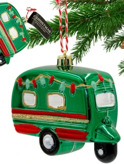 DEKORACE ZÁVĚSNÁ CETKA KARAVAN ZELENÁ