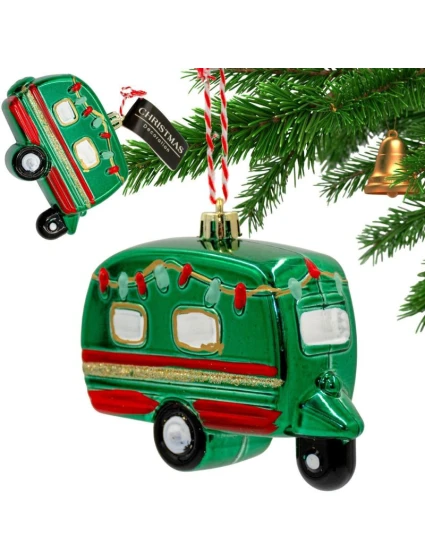 DEKORACE ZÁVĚSNÁ CETKA KARAVAN ZELENÁ DEKORACE ZÁVĚSNÁ CETKA KARAVAN ZELENÁ