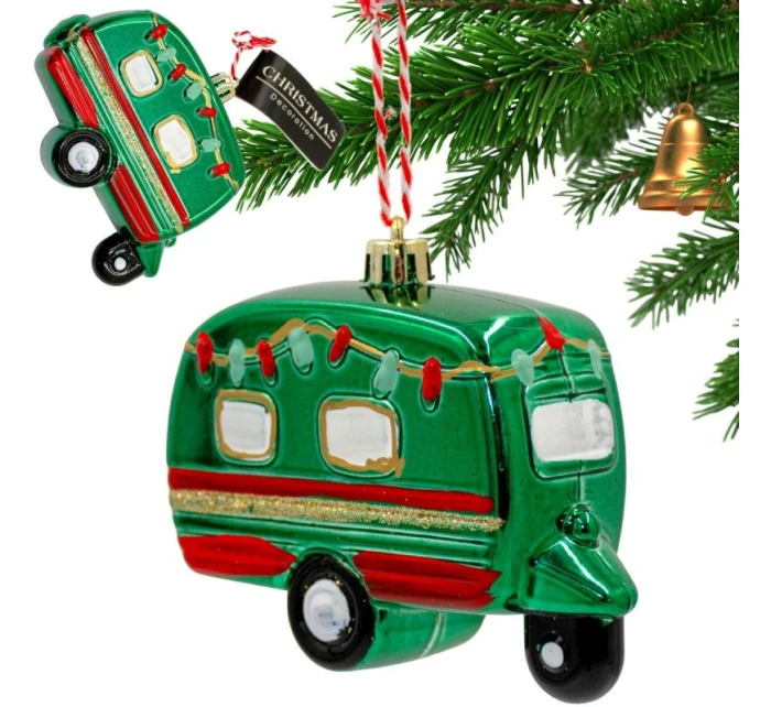 DEKORACE ZÁVĚSNÁ CETKA KARAVAN ZELENÁ DEKORACE ZÁVĚSNÁ CETKA KARAVAN ZELENÁ