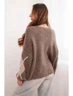 Dámský svetr s model 21774791 na knoflíky fango - K-Fashion Dámský svetr s model 21774791 na knoflíky fango - K-Fashion