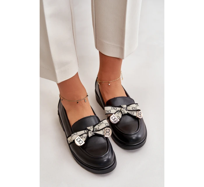 Kožené Dámské Polobotky Mokasíny Černé model 21631234 - S.Barski