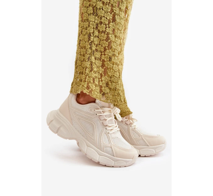 Dámské Sportovní Tenisky Béžové model 21667815 - Boto Dámské Sportovní Tenisky Béžové model 21667815 - Boto