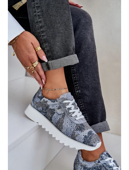 Vzorované Sportovní Boty Na Platformě S D&A Modré model 21686196 - S.Barski