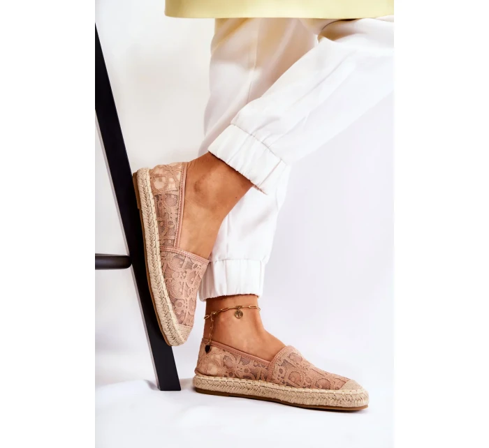 Klasické dámské espadrilky prolamované nude Catris Klasické dámské espadrilky prolamované nude Catris