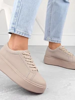 Dámská sportovní obuv na platformě W SP024 SK450A Béžová - Sergio Leone