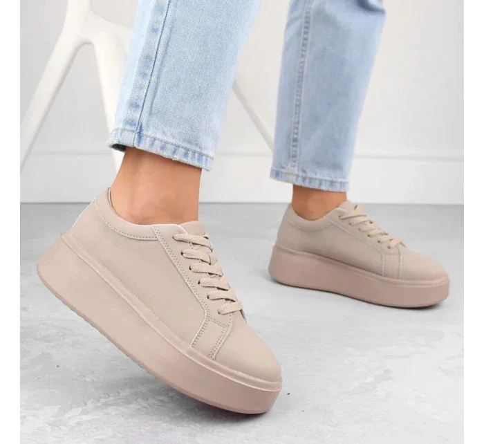 Dámská sportovní obuv na platformě W  Béžová  model 20727681 - SERGIO LEONE