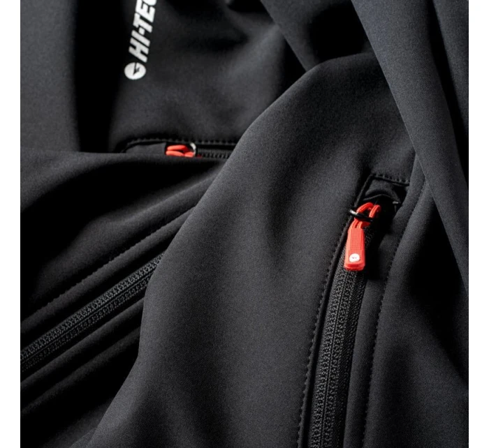 Pánská bunda Caen M 92800282249 Černá s červenou - Hi-Tec Pánská bunda Caen M 92800282249 Černá s červenou - Hi-Tec