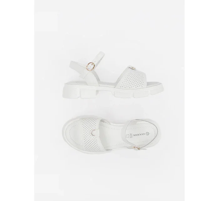 Výborné  sandály bílé dámské platforma