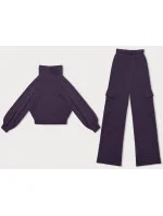 Fialový casual komplet s kalhotami typu cargo model 18875854 - LHD Fialový casual komplet s kalhotami typu cargo model 18875854 - LHD