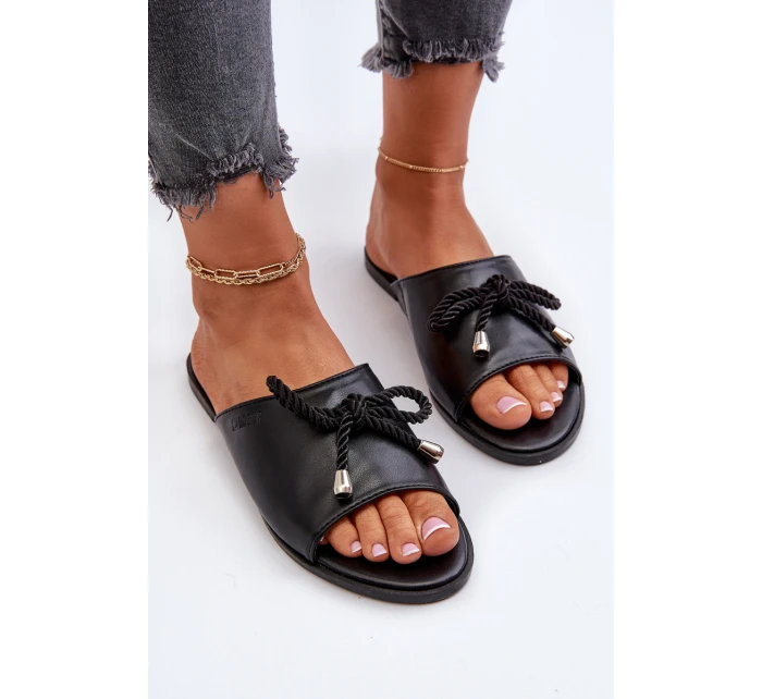 Dámské sandály z ekokože Big Star model 21653772 Černé - Big Star Shoes Dámské sandály z ekokože Big Star model 21653772 Černé - Big Star Shoes