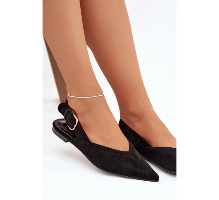 Dámské baleríny s přezkou Černé model 21834811 - Boto