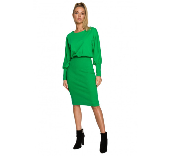 Pletené šaty v hladké zelené model 18004241 - Moe