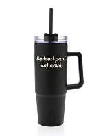 Personalizovaná cestovní termoska s průhledným víčkem - budoucí paní