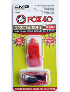 SPORT Bezpečnostní píšťalka + šňůra Classic CMG 9603-0108 Červená - Fox 40