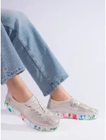 Krásné zlaté polobotky dámské bez podpatku Krásné zlaté polobotky dámské bez podpatku