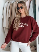 Dámská oversize mikina s potiskem COOKIES vínová FashionStreet BY1445