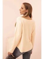 Svetr dámský s viskózou s výstřihem do V model 21268091 - K-Fashion