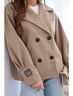 Dámská krátká dvouřadová bunda s límcem fango