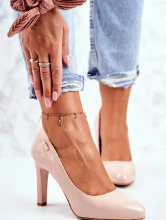 Dámské lodičky Lakované béžové Sergio Leone Campbell