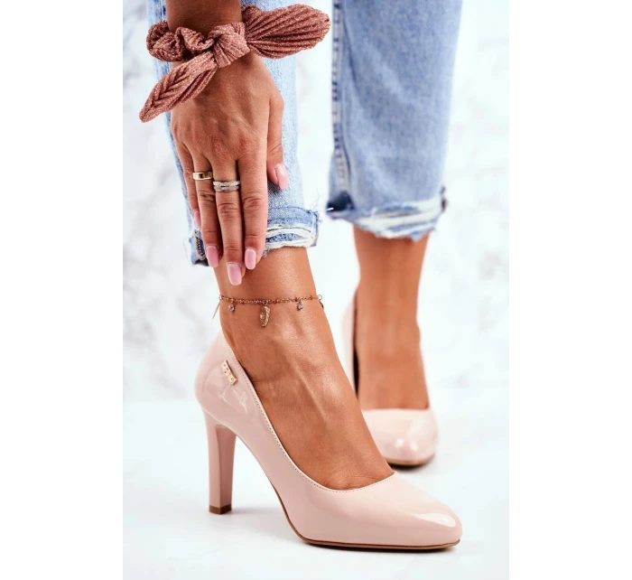 Dámské lodičky Lakované béžové model 21496741 - SERGIO LEONE