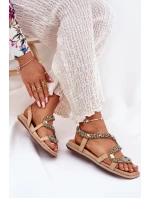 Dámské Sandály Se  Eko  Béžové model 21693442 - Artiker