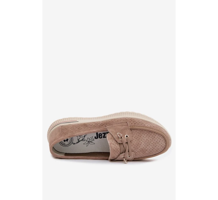 Polobotky z přírodního semiše béžové Selorette