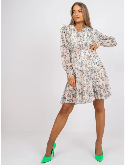 Dámské šaty-DHJ-SK-C2212.35-béžové Dámské šaty-DHJ-SK-C2212.35-béžové